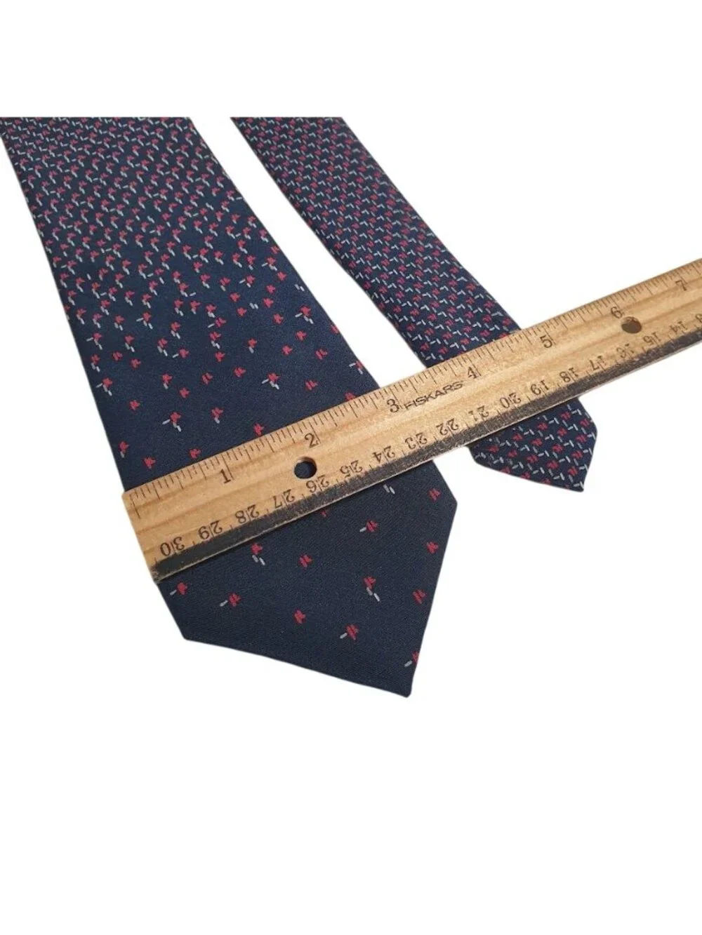 Riccardo Manetti Navy Red Floral Tie 56 x 3 Silk Mens Accessories Formal Wear